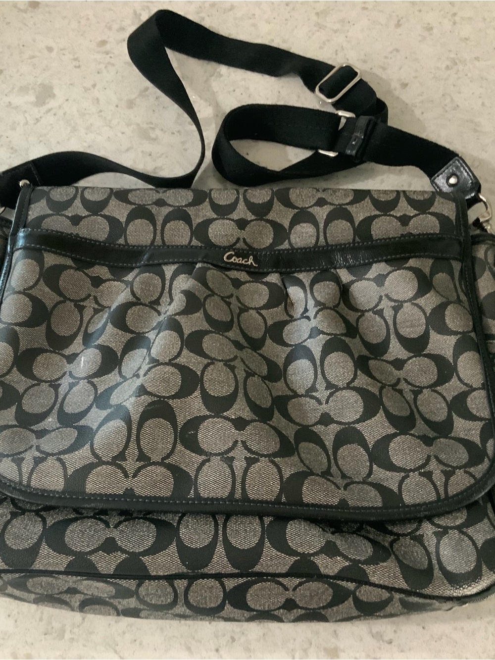The Coach Canvas Baby Messenger Bag